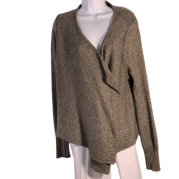 Lane Bryant Gold Metallic Open Sweater. 14-16 - Picture 1 of 5